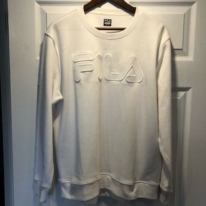 White FILA Crewneck Hoodie Long Sleeve Women’s XL